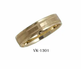 14k Solid Gold Elegant Ladies Modern Shiny Finished Flat Band 5mm Ring VK1301v