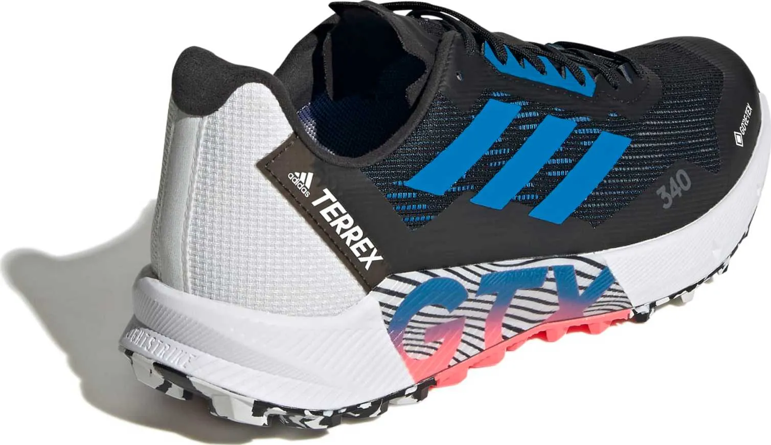 Adidas Men's Terrex Agravic Flow 2.0 GORE-TEX Trail Running Shoes Core Black/Blue Rush/Turbo | Buy Adidas Men's Terrex