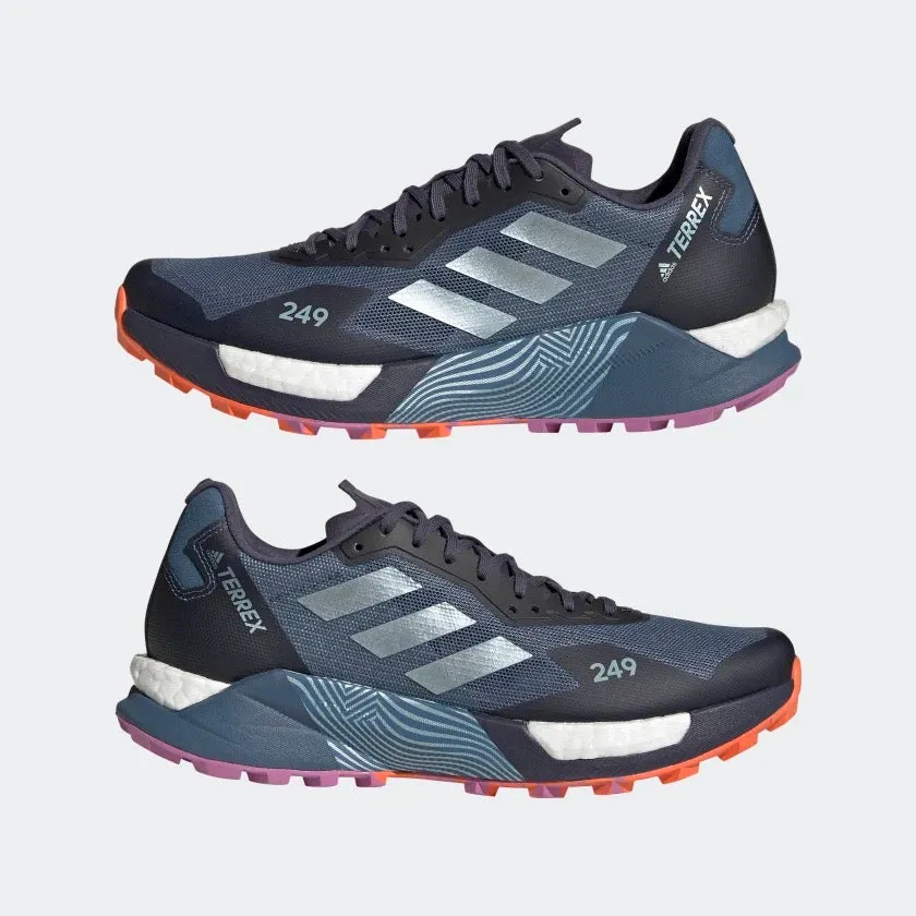 Adidas Women's Agravic Ultra Trail Running Shoes - Wonder Steel / Magic Grey Met / Pulse Lilac