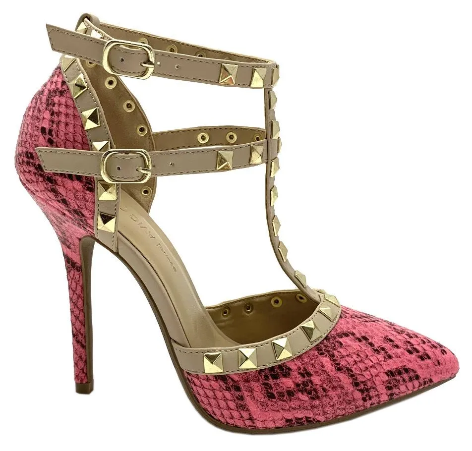 ADORA-180 SNAKE BITE STUDDED DESIGNER SEXY STILETTOS HEELS