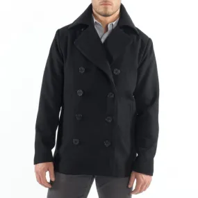 Alpine Swiss Mason Mens Wool Blend Classic Pea Coat Jacket