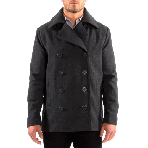 Alpine Swiss Mason Mens Wool Blend Classic Pea Coat Jacket