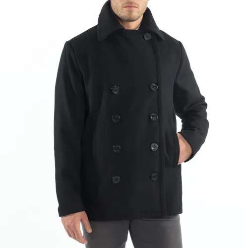 Alpine Swiss Mason Mens Wool Blend Classic Pea Coat Jacket