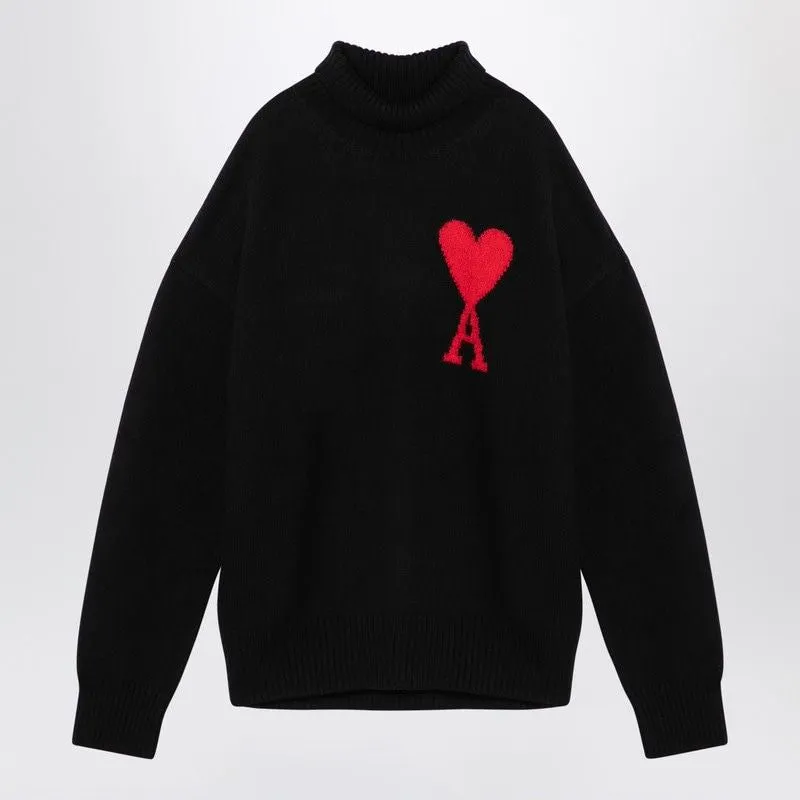 AMI DE COEUR BLACK OVERSIZE TURTLENECK