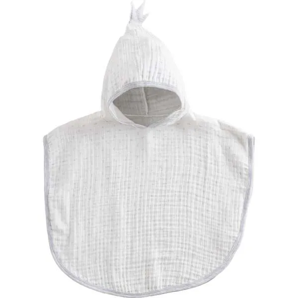 Andy Wawa Muslin Cotton Poncho, White