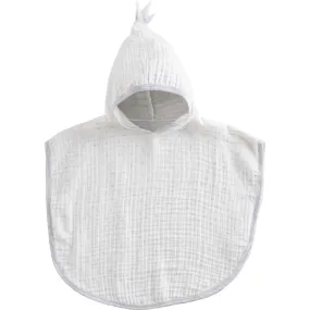 Andy Wawa Muslin Cotton Poncho, White