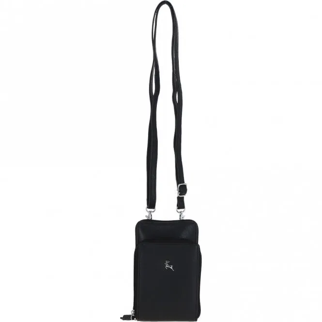 Ashwood Leather Crossbody Smart Phone Bag - Black: PH-2