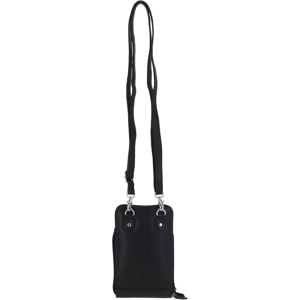 Ashwood Leather Crossbody Smart Phone Bag - Black: PH-2