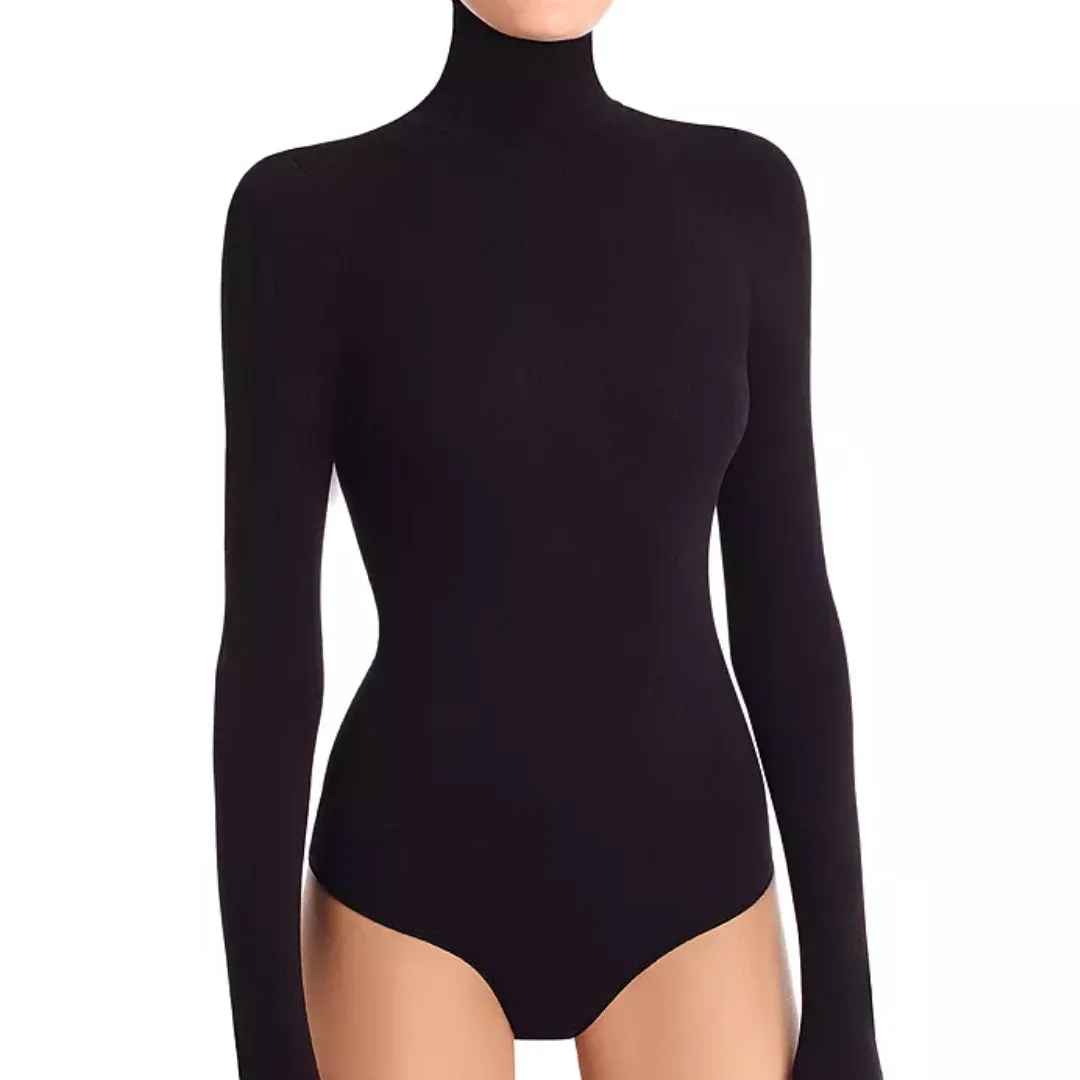 BALLET TURTLENECK BODYSUIT BLACK