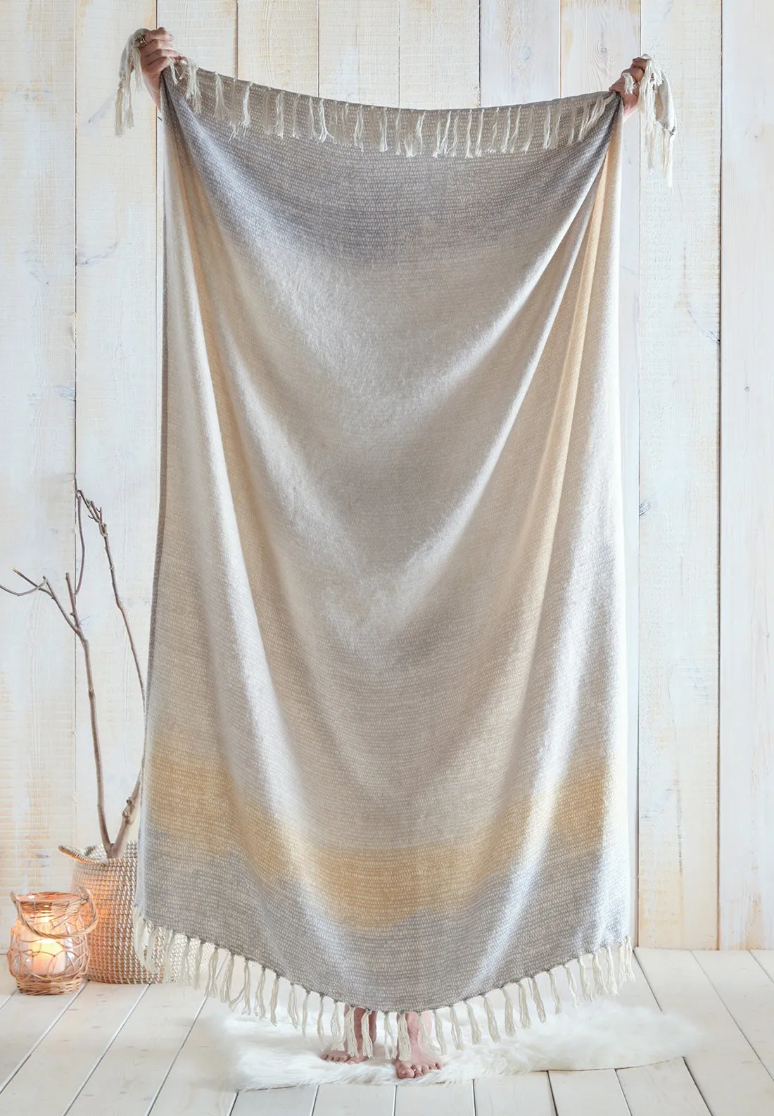 Banded Ochre 130X180Cm Throw