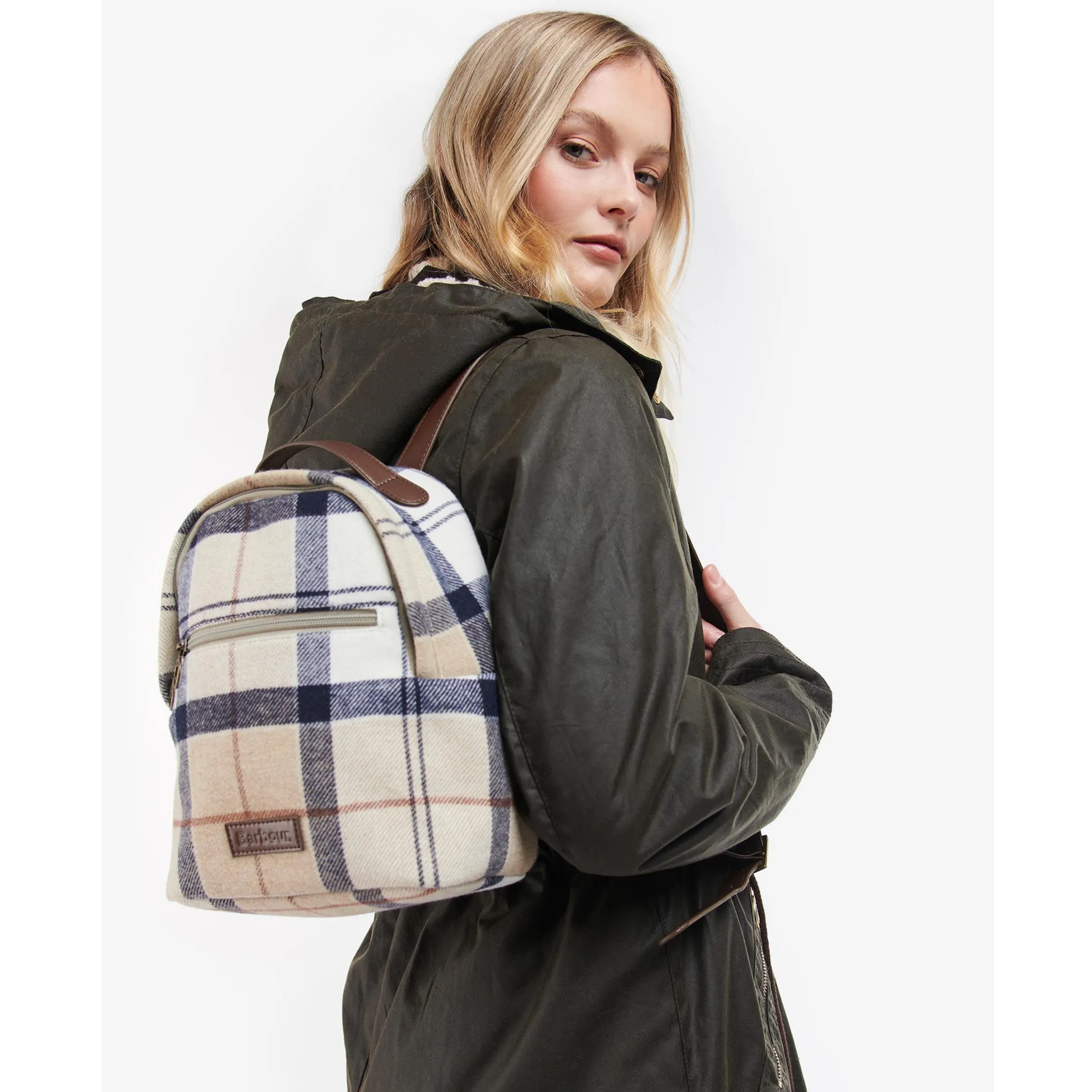 Barbour Caley Rosewood Tartan Backpack LBA0342