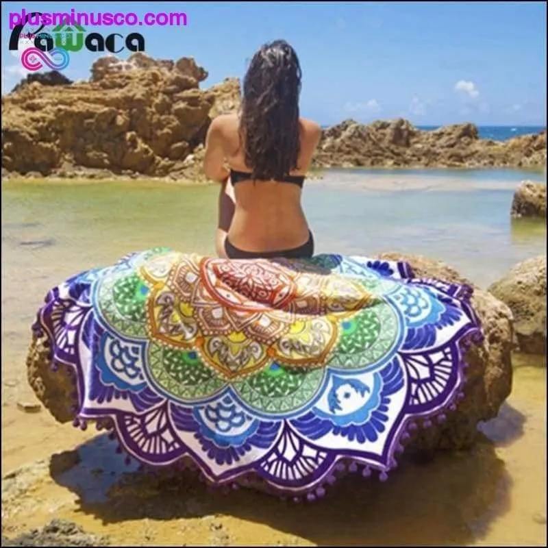 Bohemian Mandala Summer Round Beach Towel Tapestry Chiffon