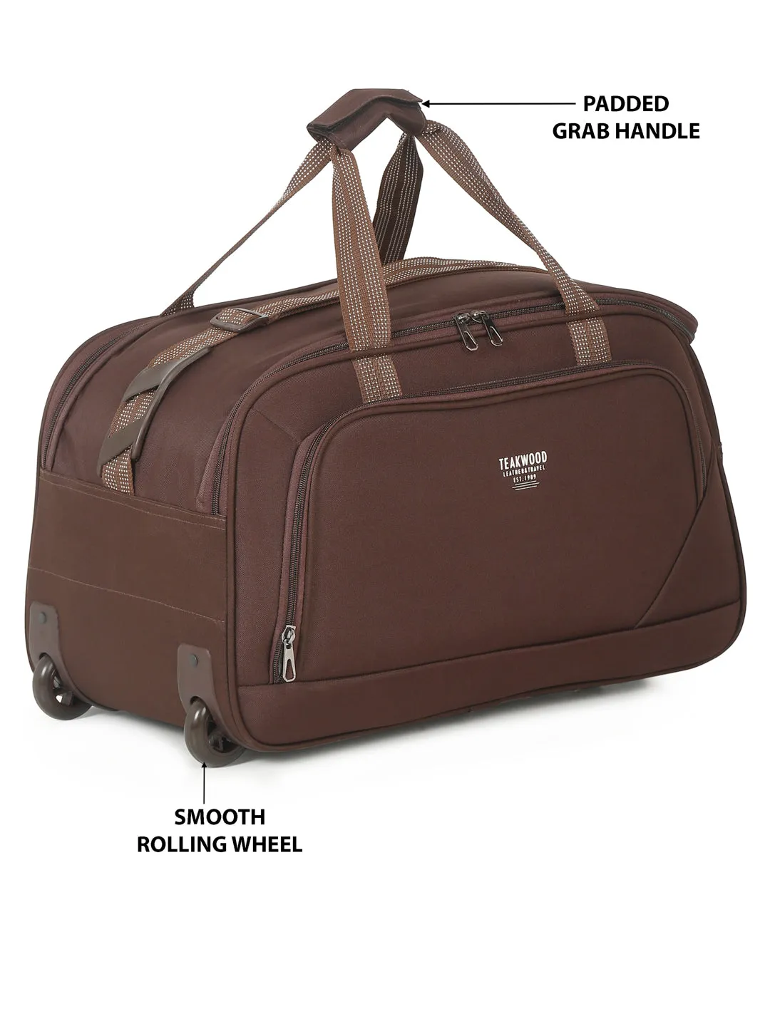 Brown Printed Medium Duffel Bag - Clearance sale