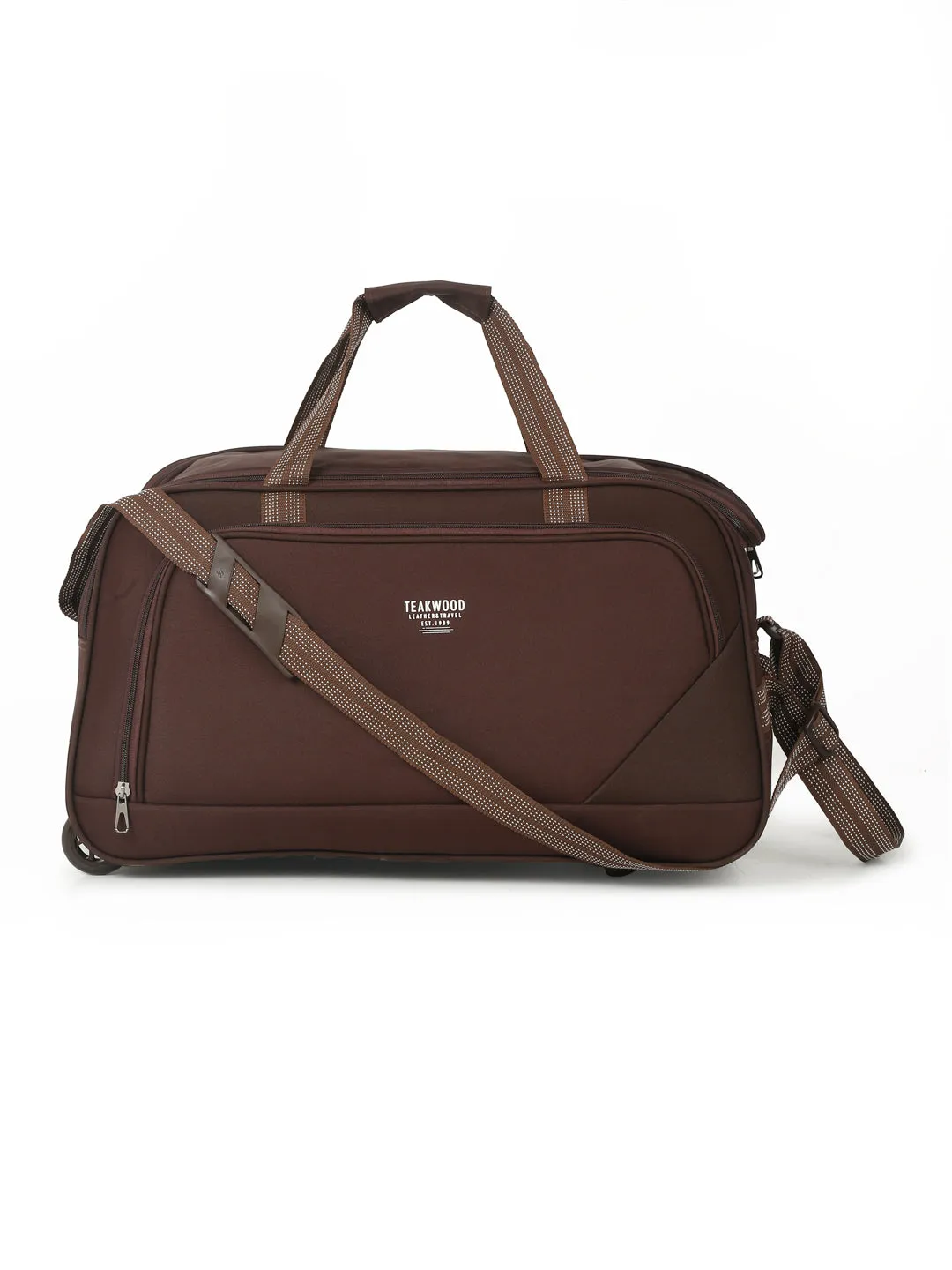 Brown Printed Small Duffel Bag- Clearance sale