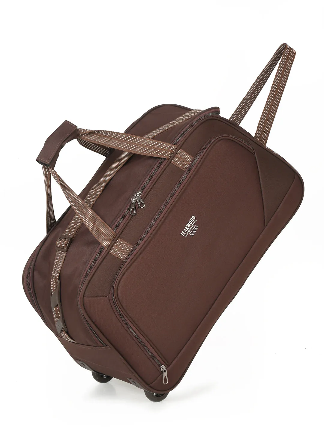 Brown Printed Small Duffel Bag- Clearance sale