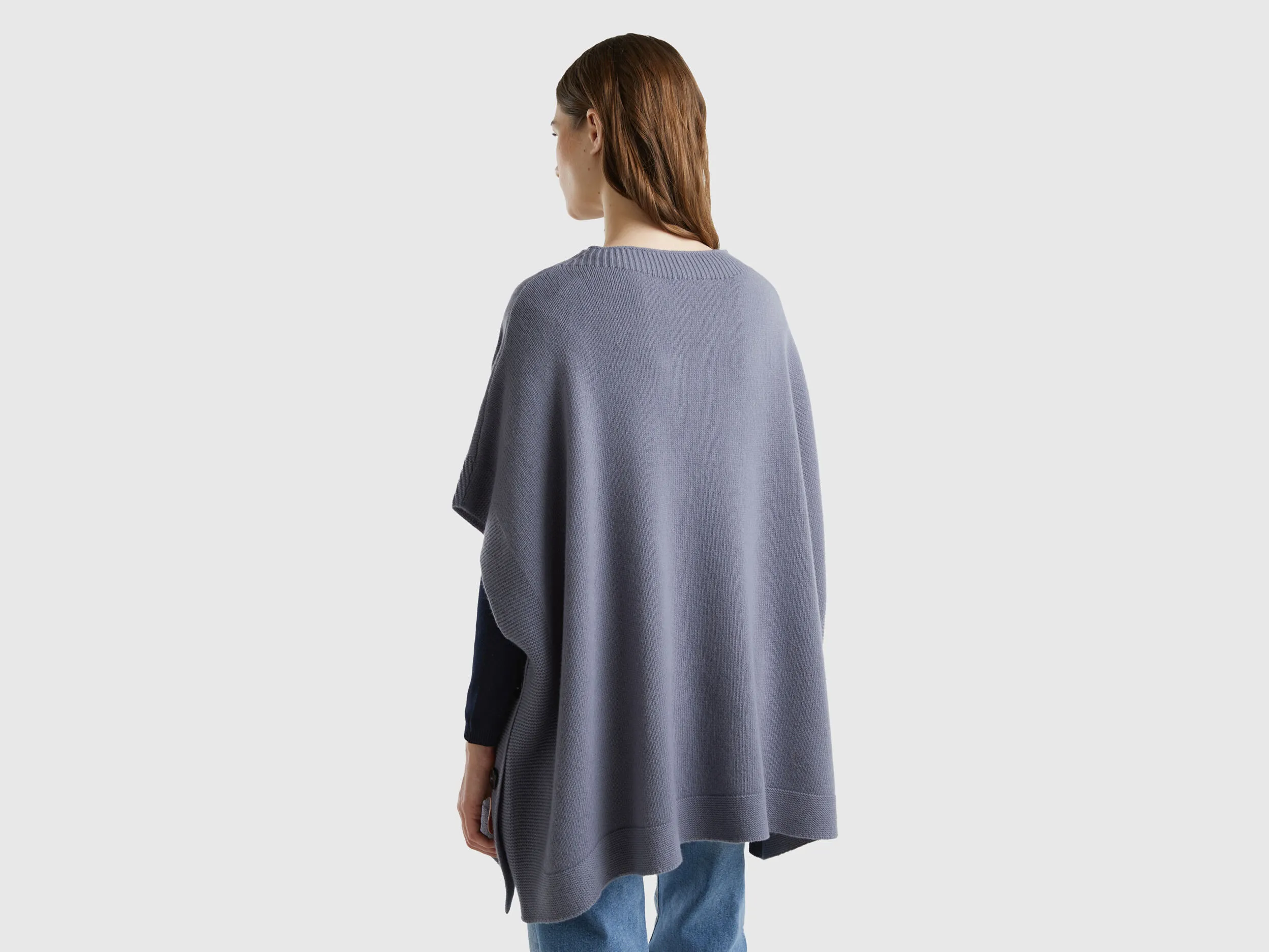 Cape with boat neck - Gray | Benetton