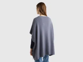 Cape with boat neck - Gray | Benetton