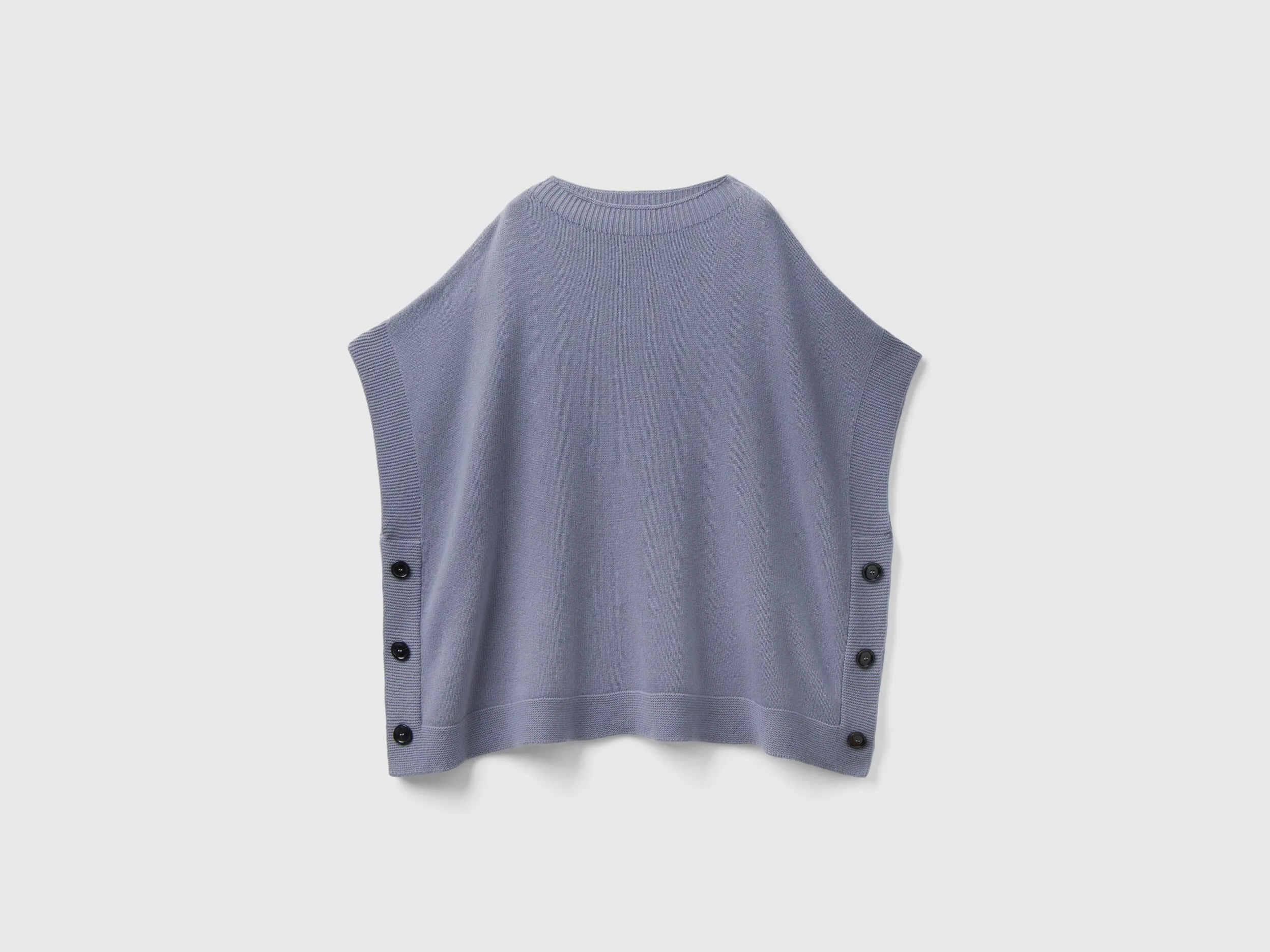 Cape with boat neck - Gray | Benetton