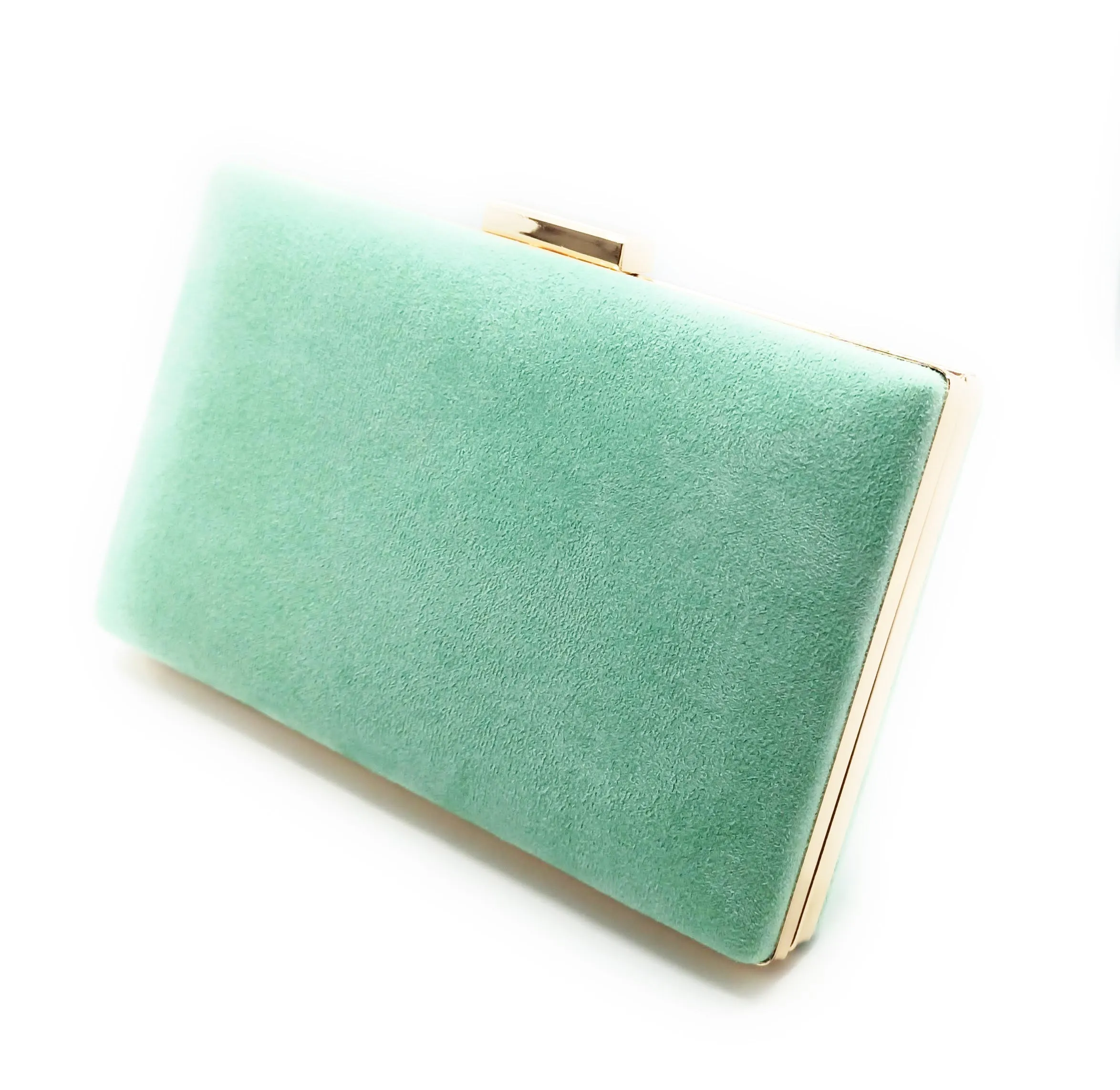 Cartera De Mano Bolso Fiesta · Ante Verde Agua