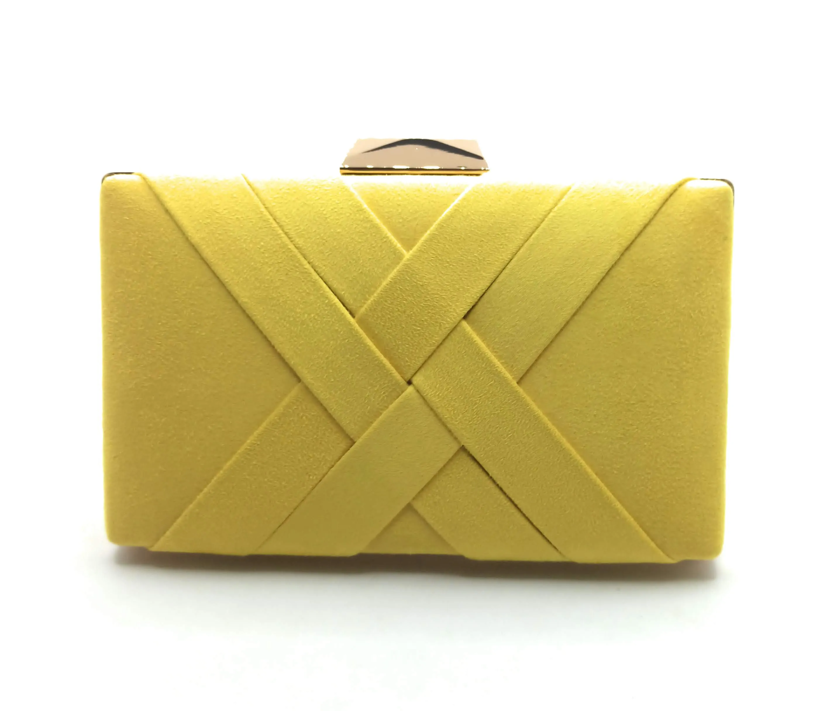 Cartera De Mano Bolso Fiesta · Cruzado Ante Amarillo