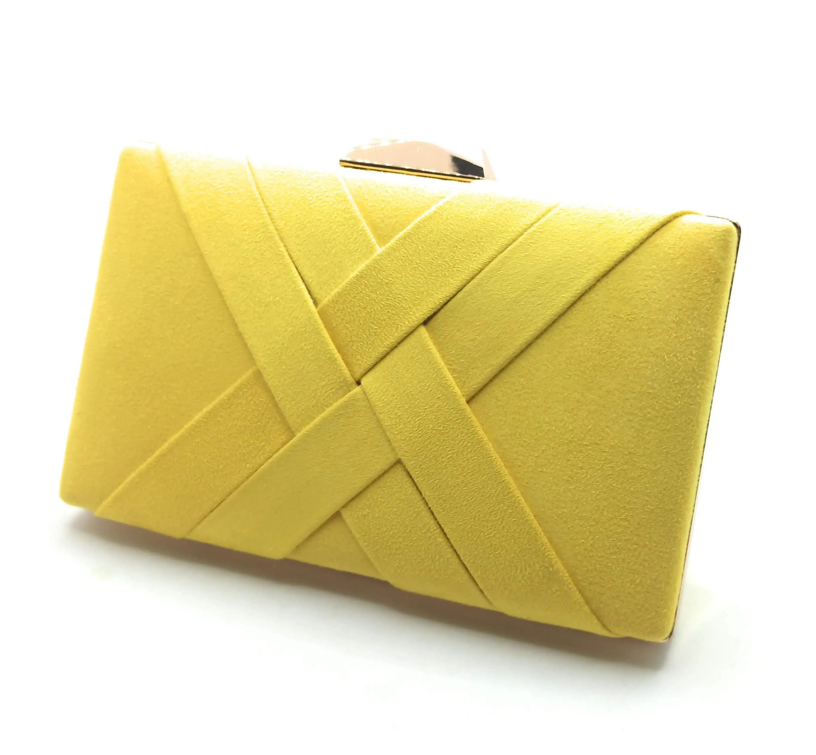 Cartera De Mano Bolso Fiesta · Cruzado Ante Amarillo