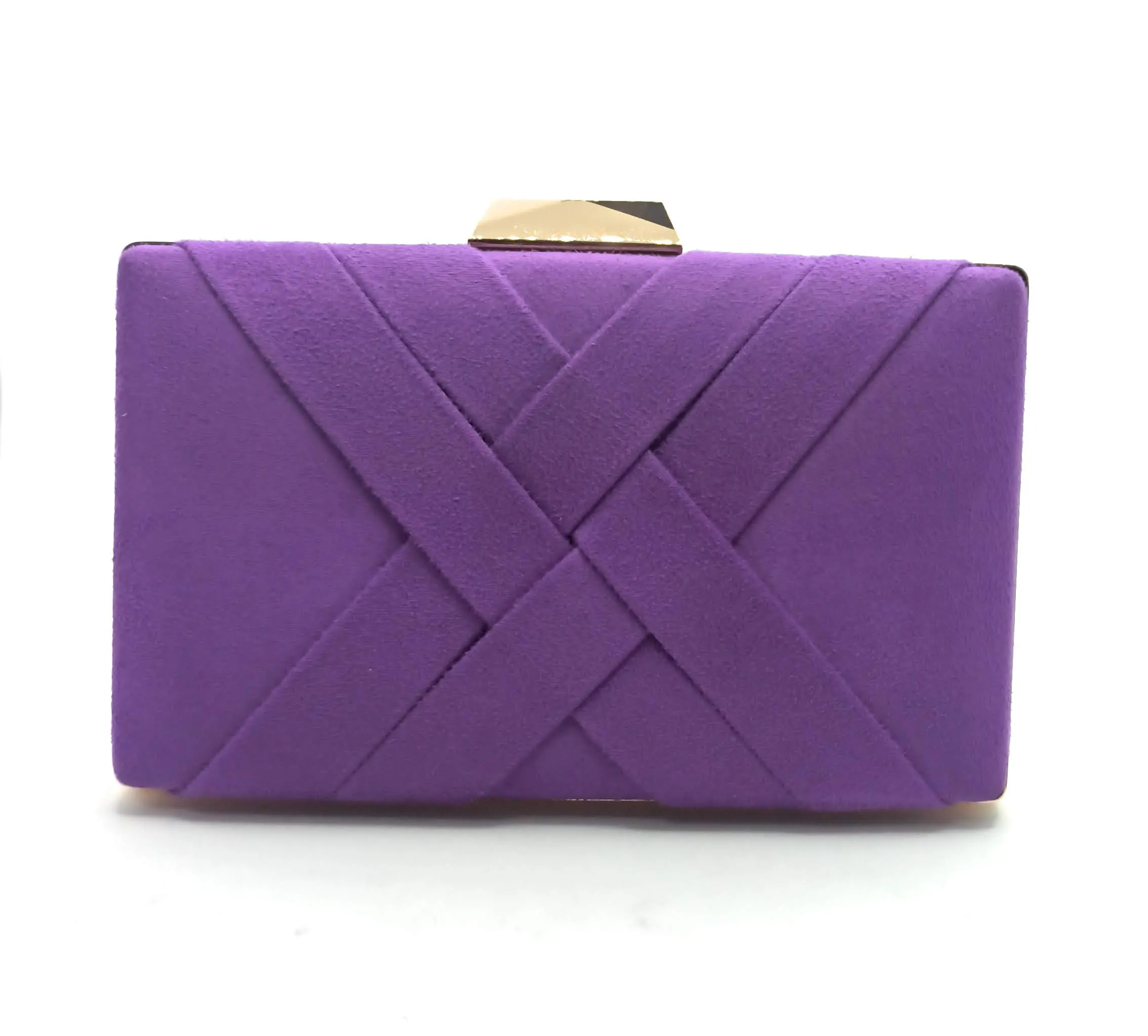 Cartera De Mano Bolso Fiesta · Cruzado Ante Morado (última unidad!)