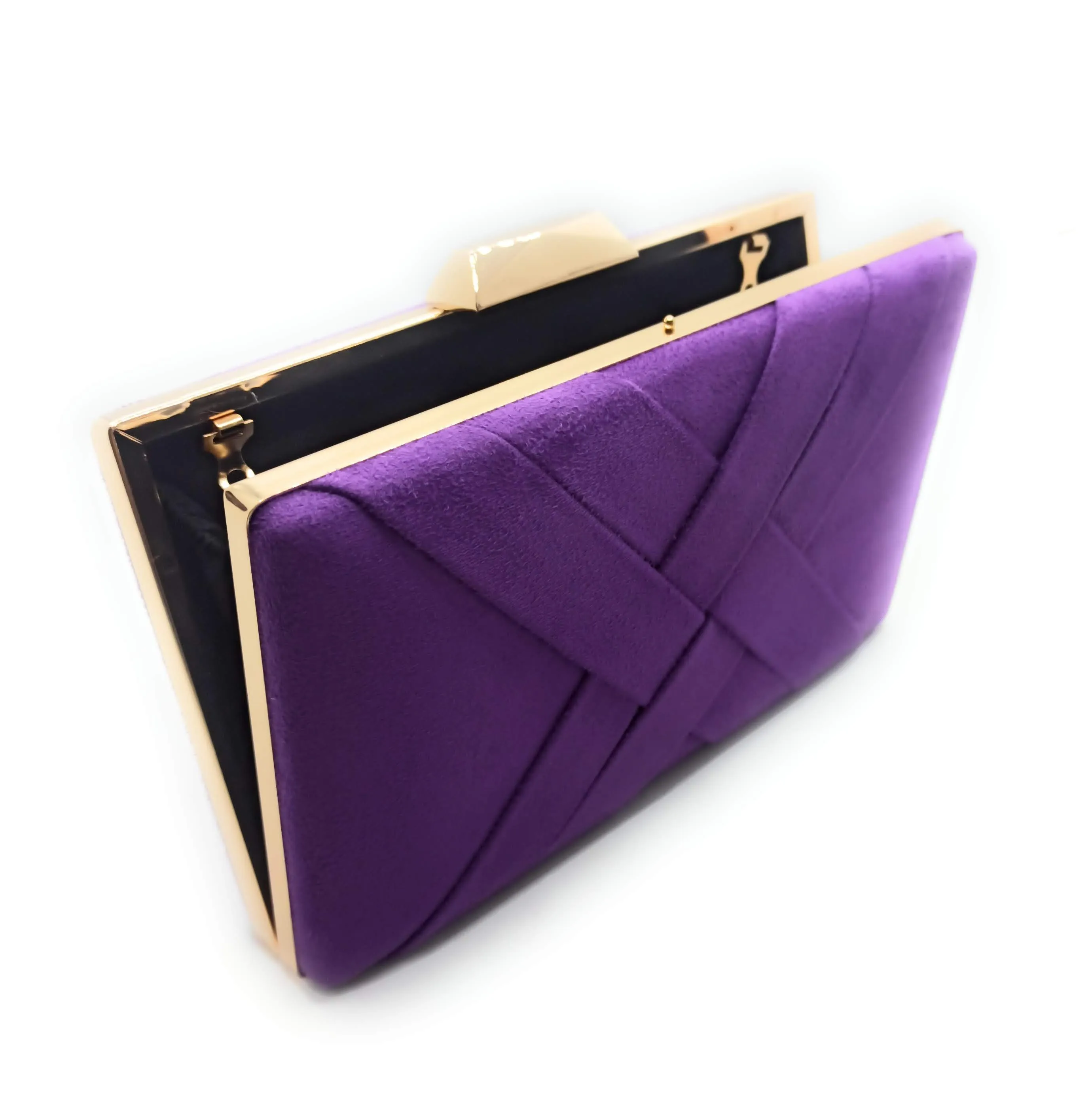 Cartera De Mano Bolso Fiesta · Cruzado Ante Morado (última unidad!)