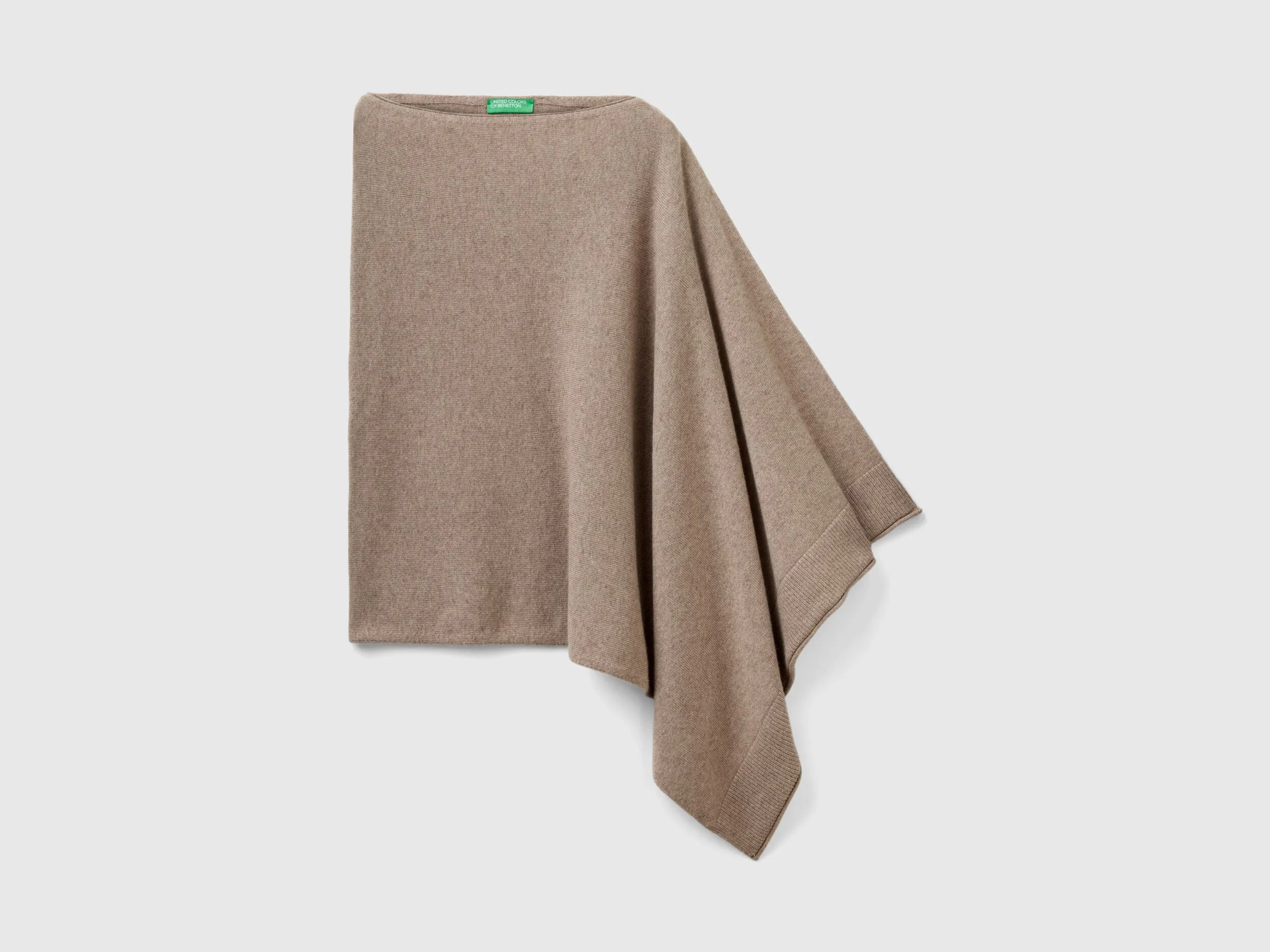 Cashmere blend poncho - Brown | Benetton