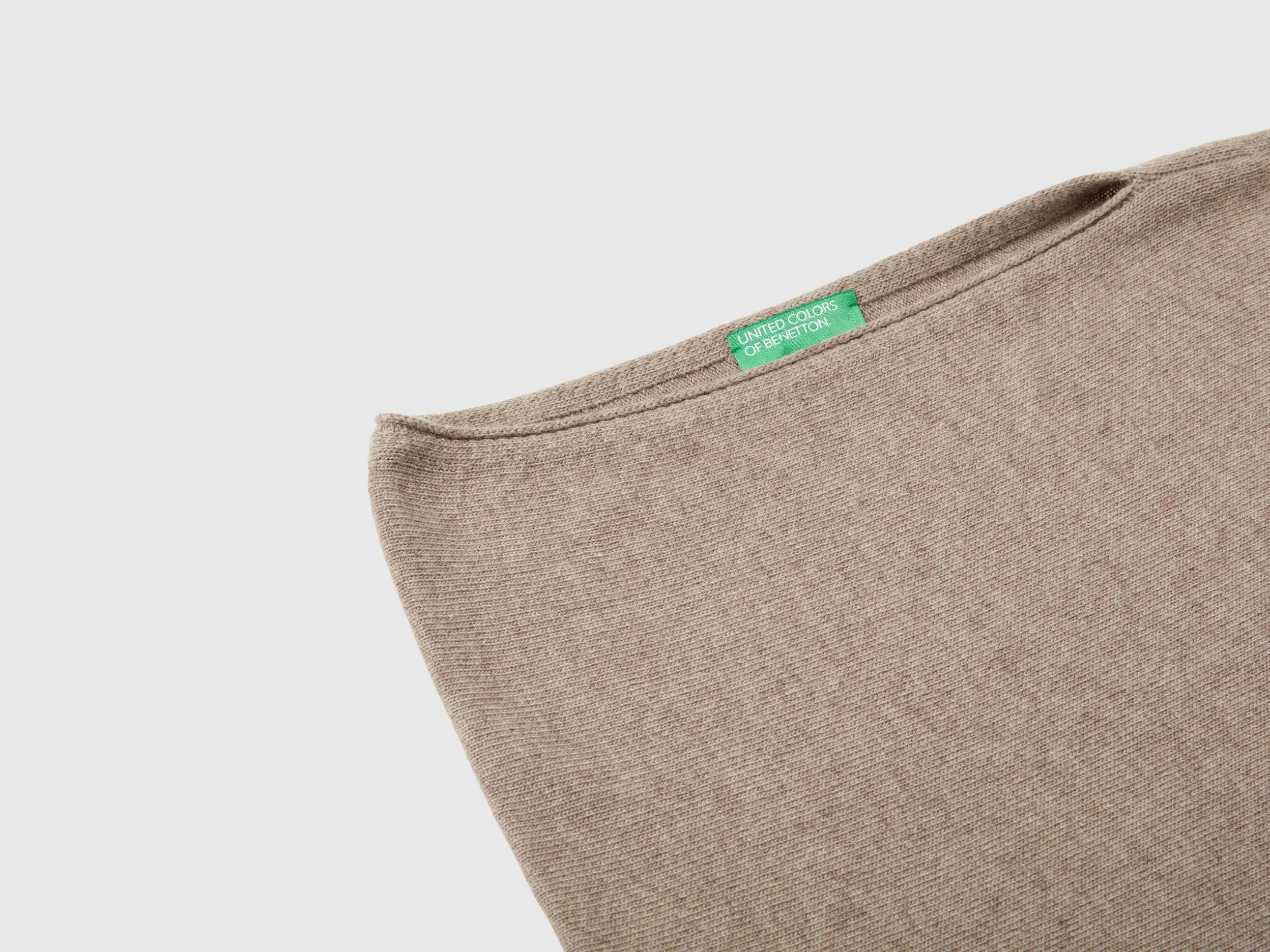 Cashmere blend poncho - Brown | Benetton