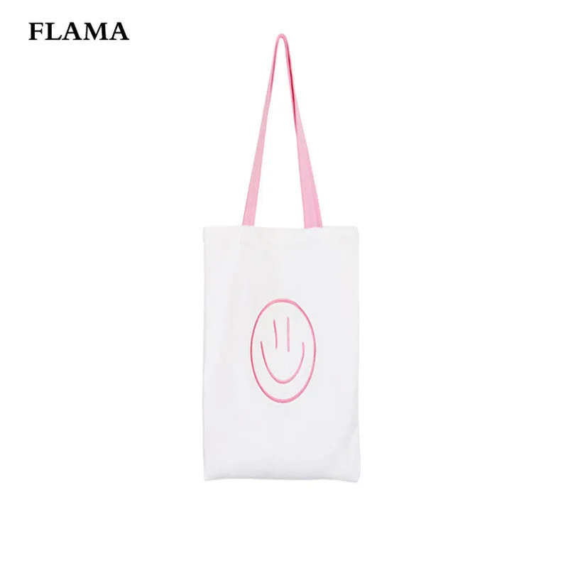 Casual Smile expression Women Bag Canvas Cloth women's hbags Shoulder Bag for girls messenger bags Clutch bolsa