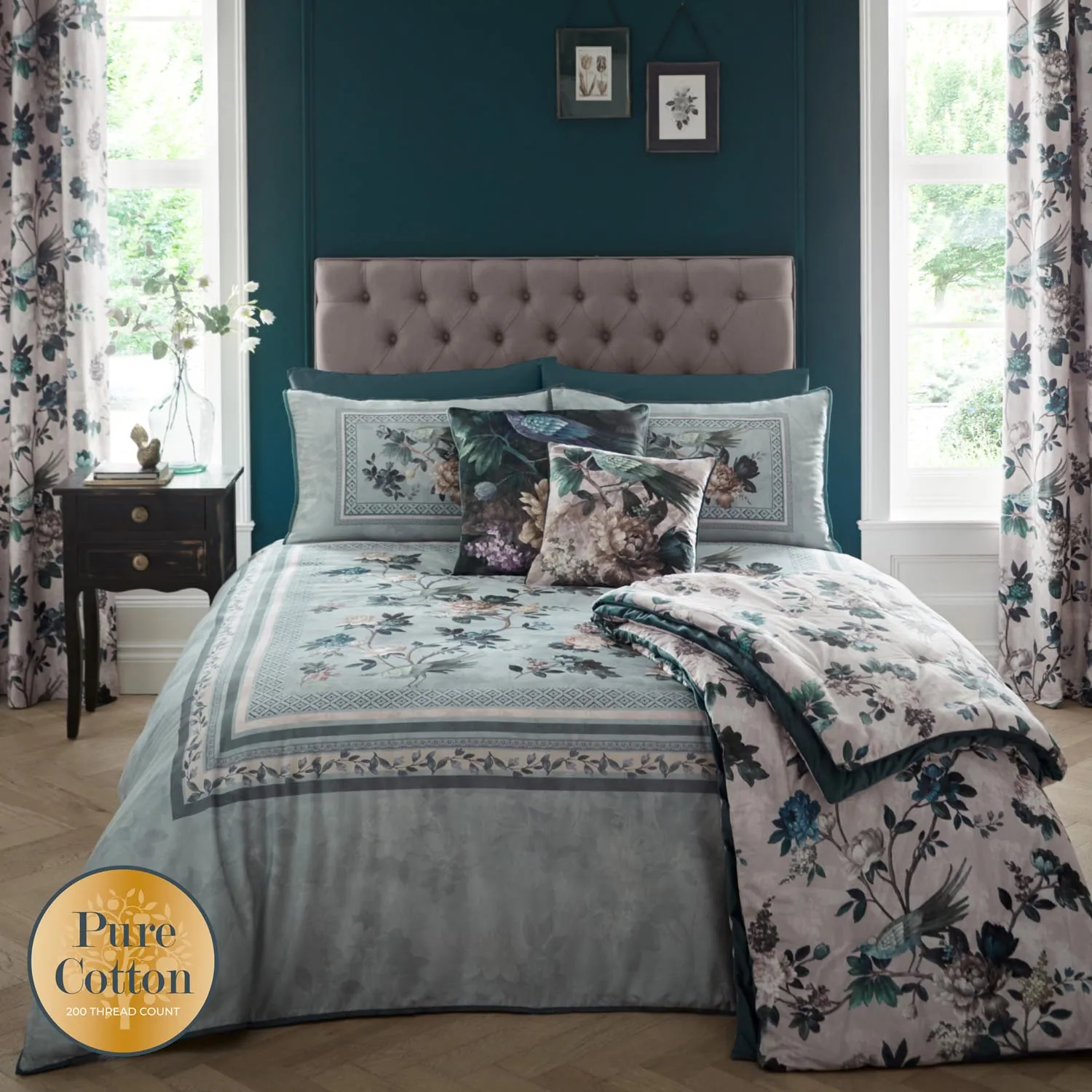 Chatsworth Teal Bedspread