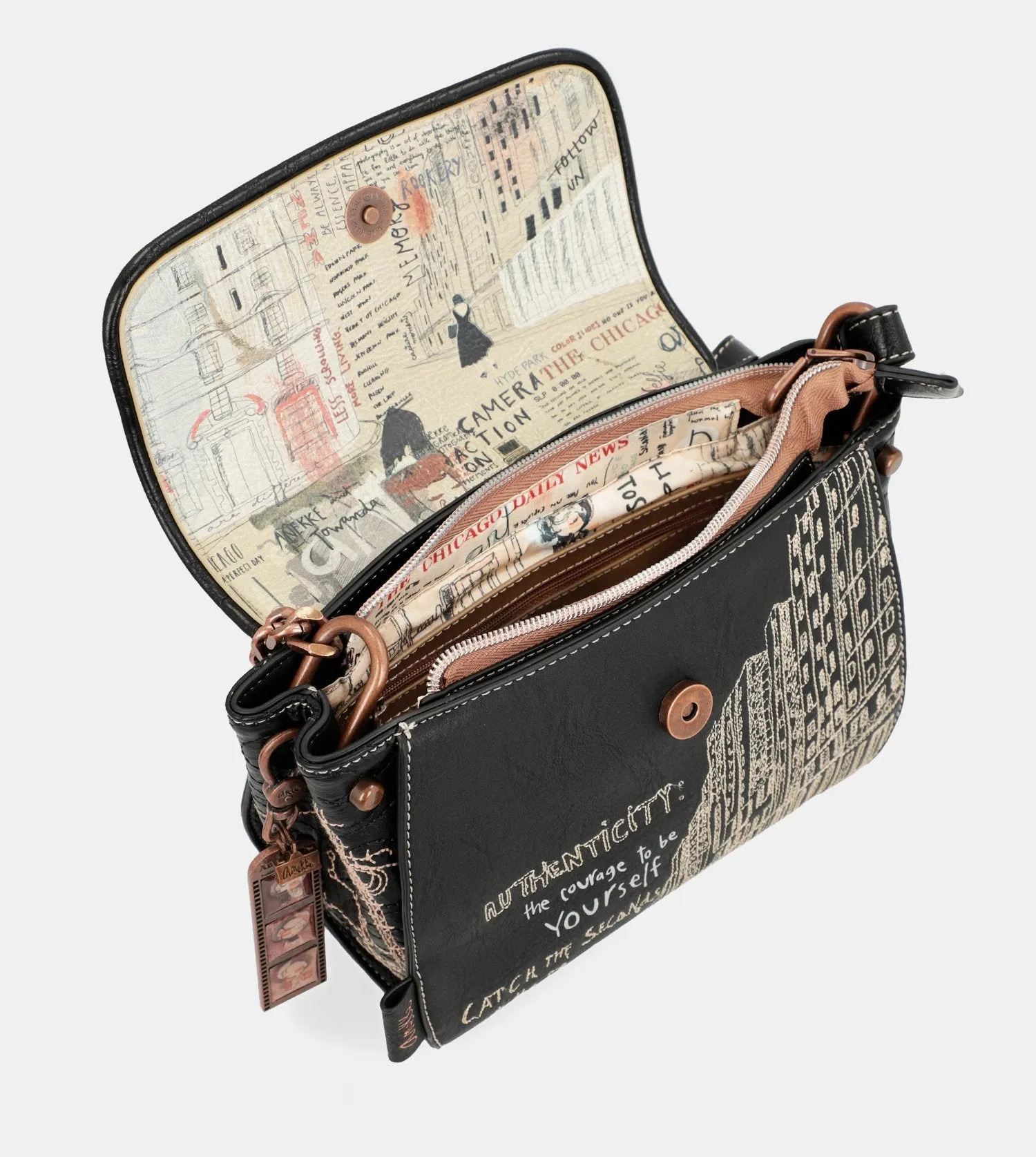 City Moments crossbody bag with a flap