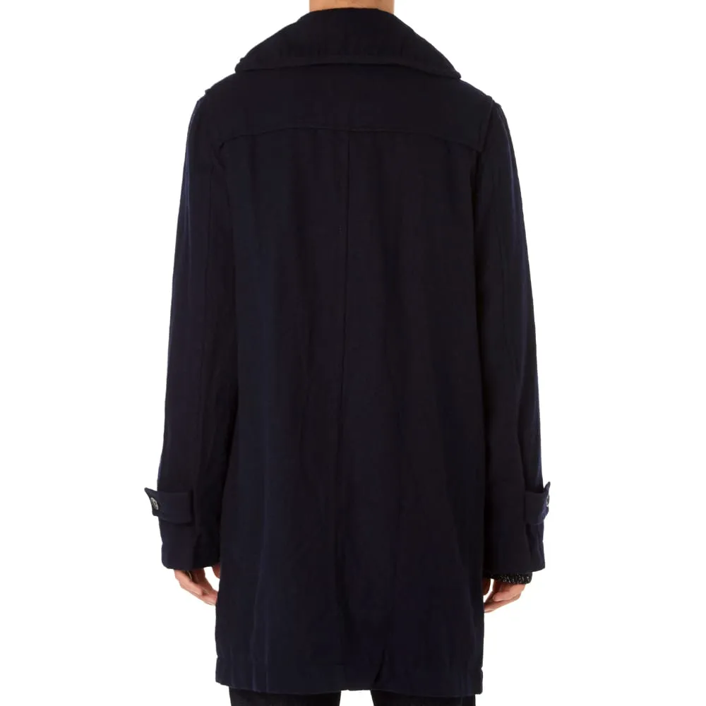 Comme des Garçons SHIRT Shawl Collar Duffle CoatNavy