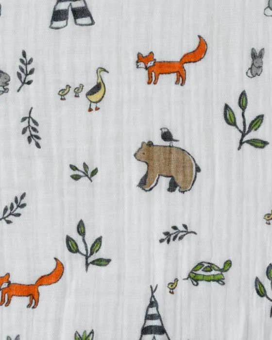 Cotton Swaddle, Forest Friends