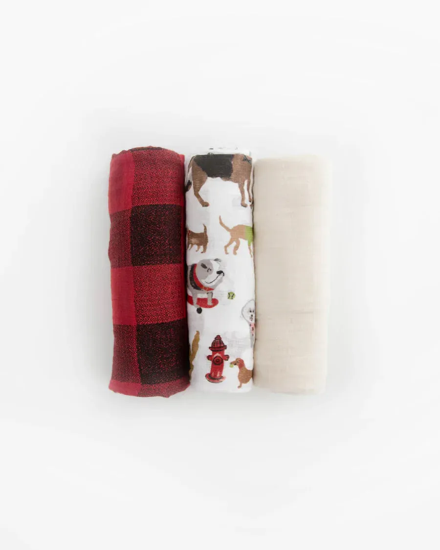 Cotton Swaddle Set, Woof