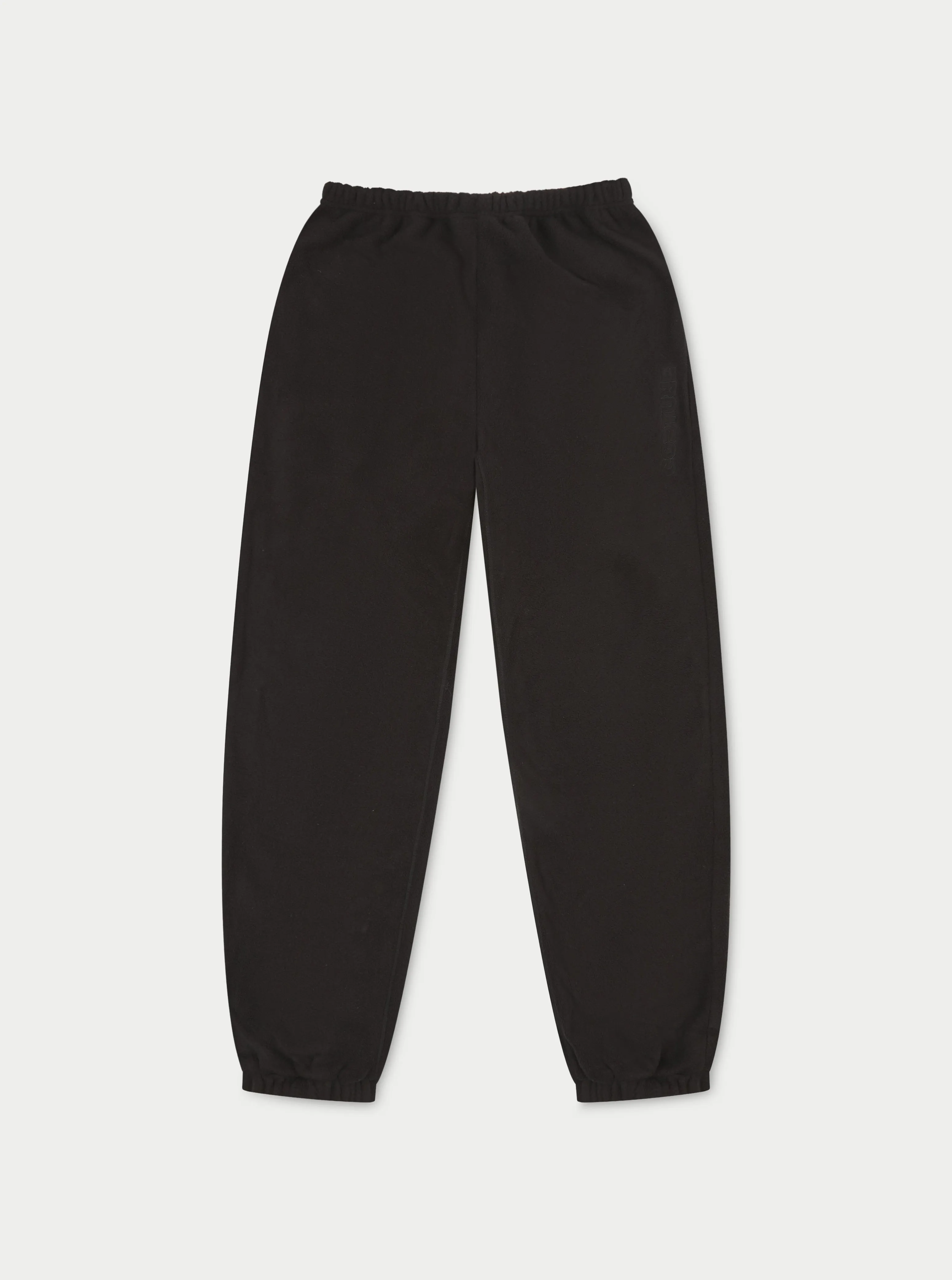 COUTURE TEDDY FLEECE JOGGERS - BLACK