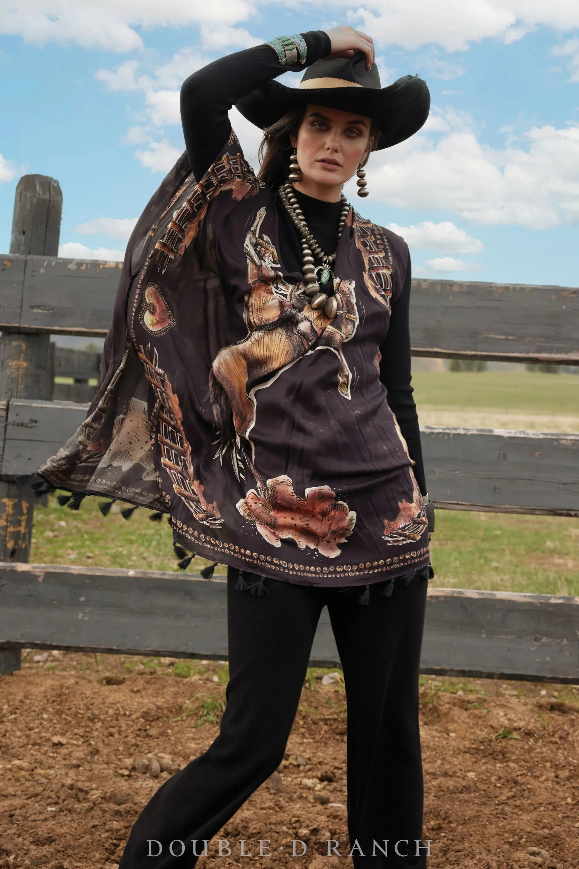 Cowgirl Ups & Downs Poncho