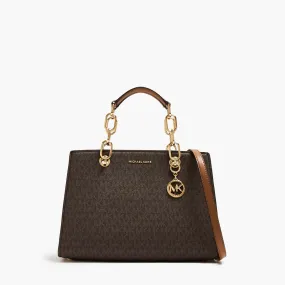 Cynthia Medium Signature Logo Satchel