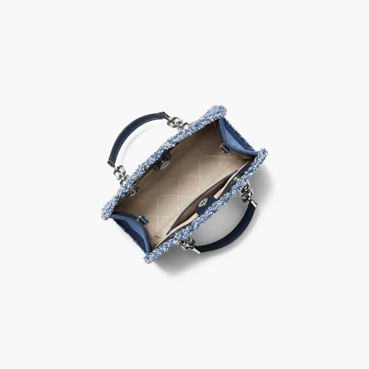 Cynthia Small Frayed Denim Satchel