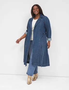 Denim Belted Trench