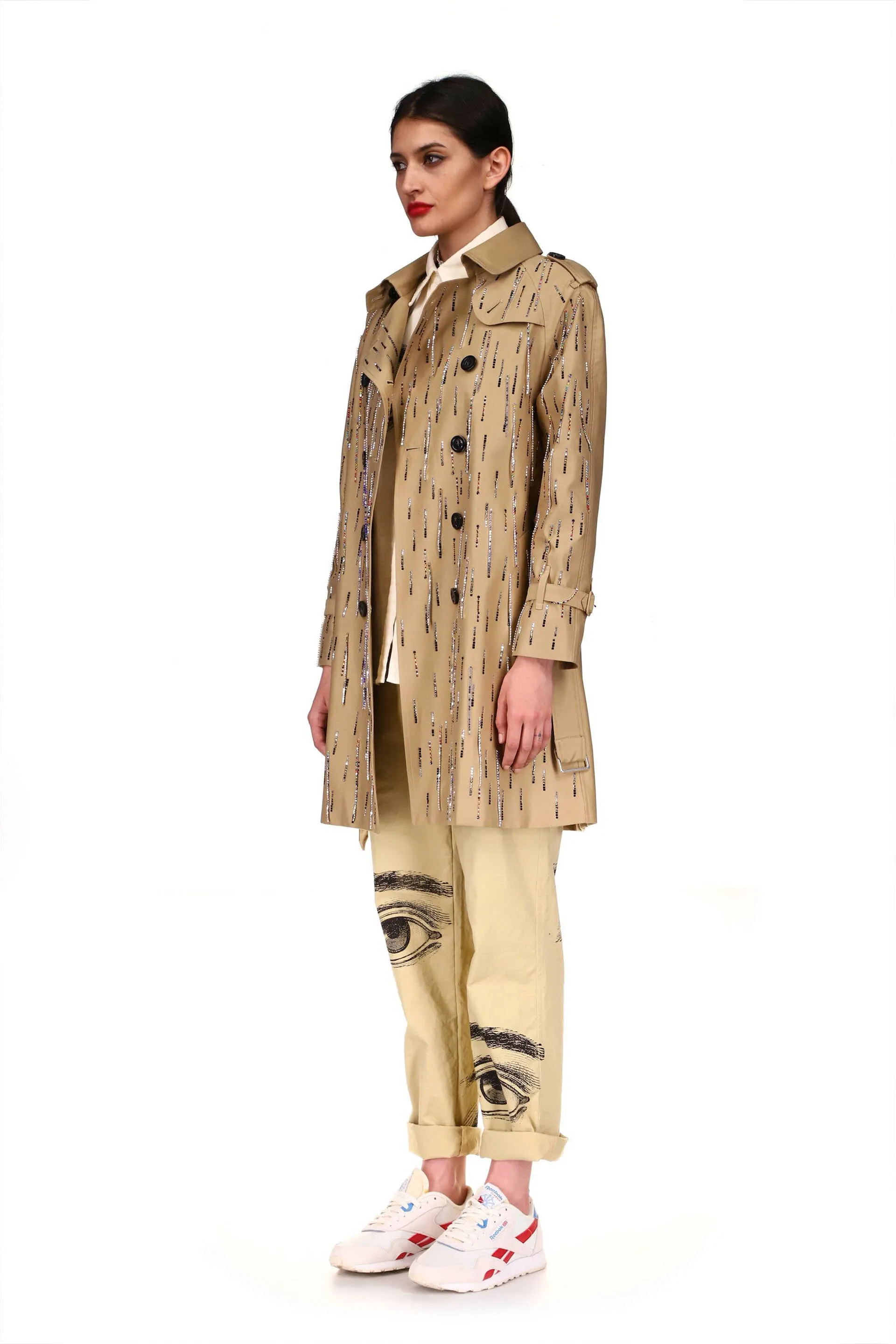 'DRIP DRIP' KHAKI TRENCH