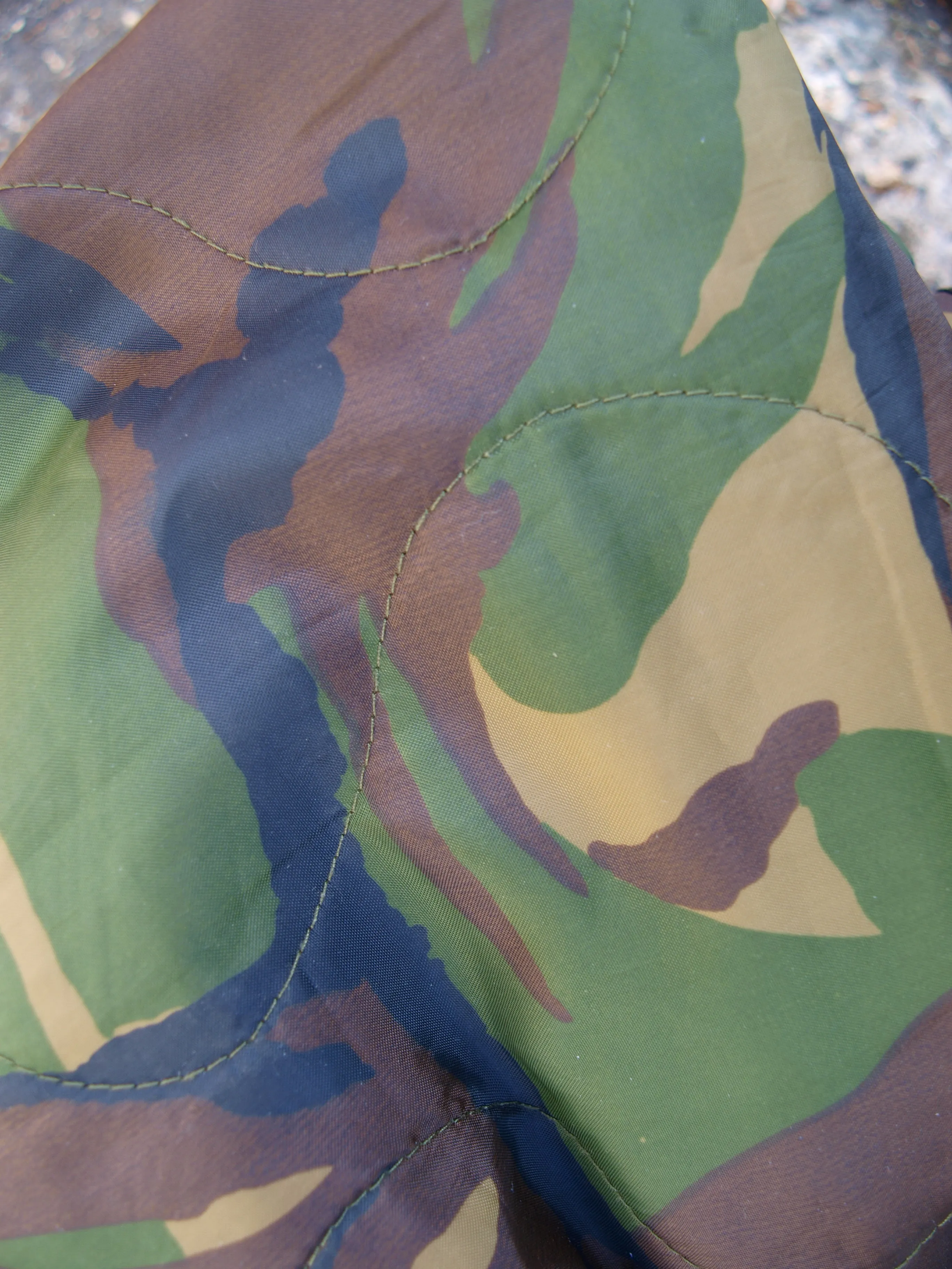 Dutch DPM Camo Poncho quilted liner - for use with poncho as sleeping bag