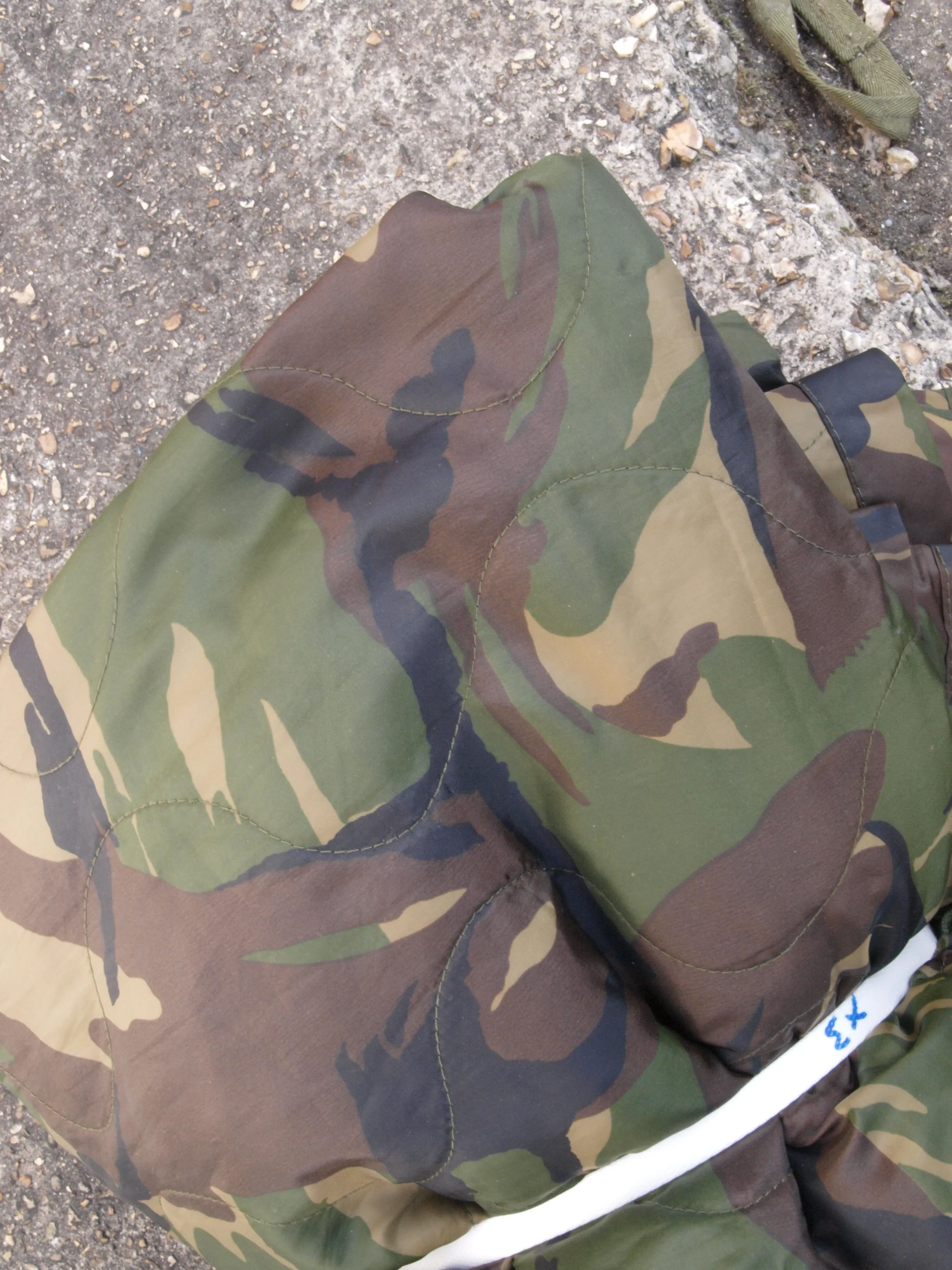 Dutch DPM Camo Poncho quilted liner - for use with poncho as sleeping bag