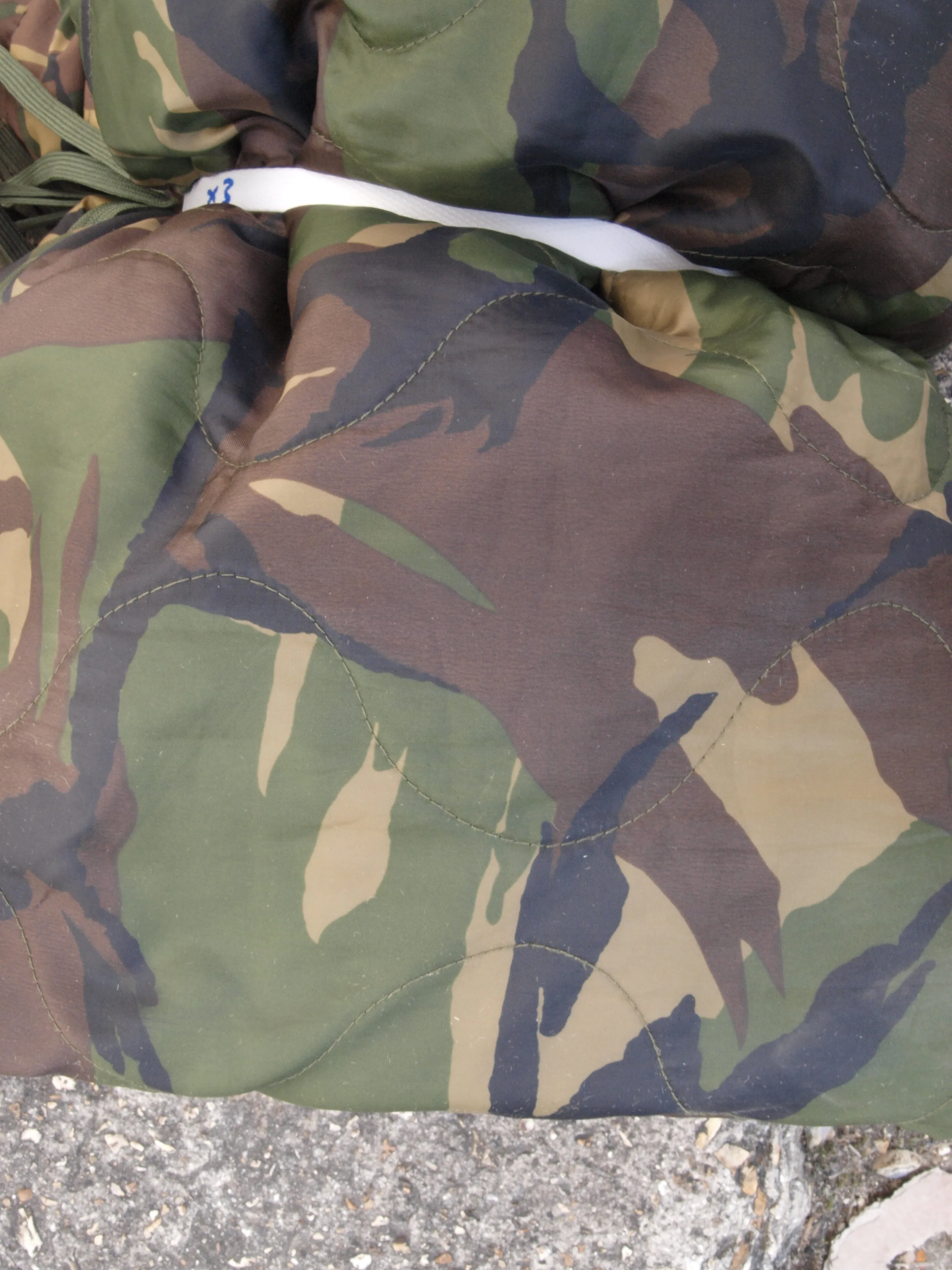 Dutch DPM Camo Poncho quilted liner - for use with poncho as sleeping bag