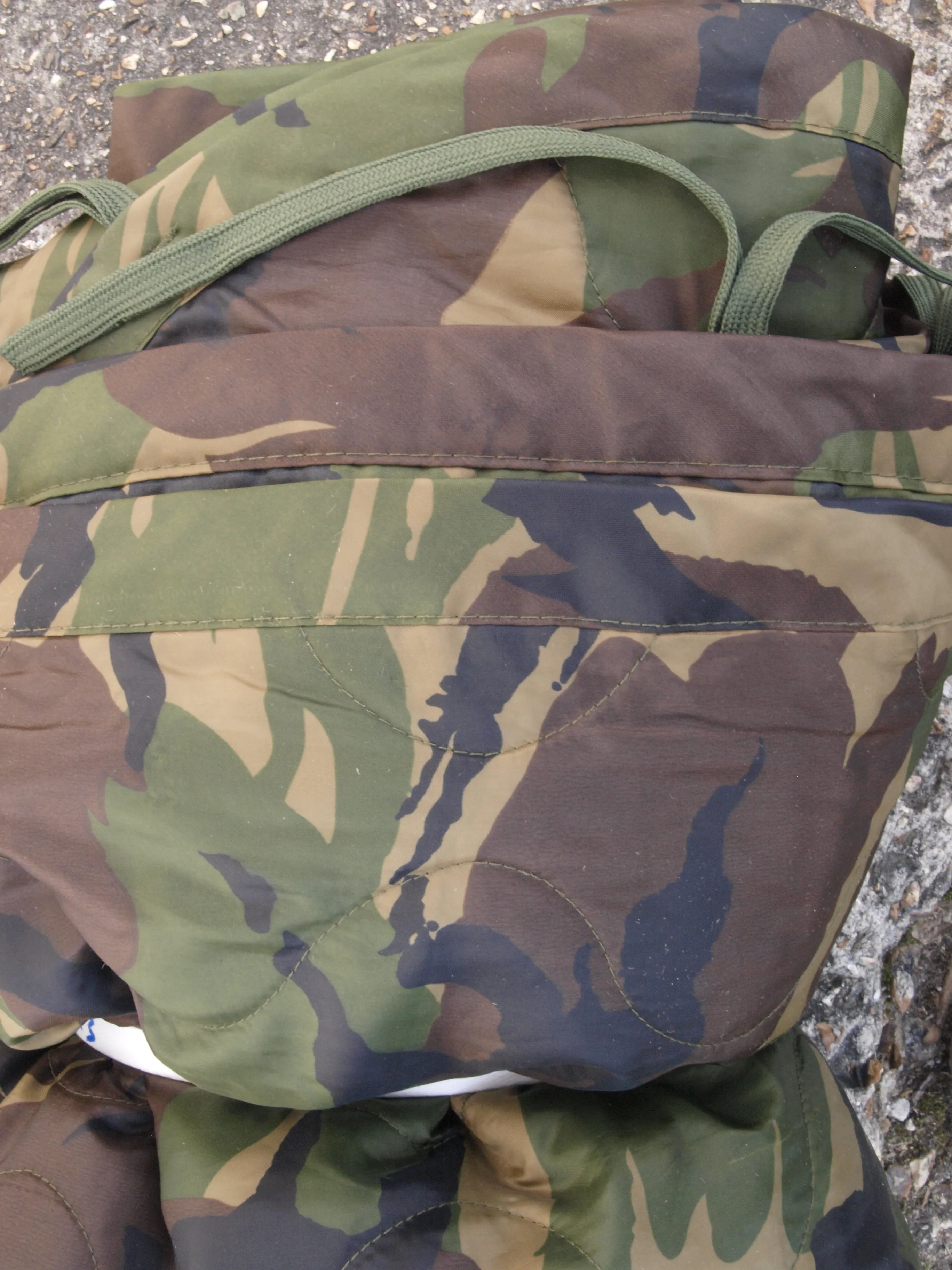 Dutch DPM Camo Poncho quilted liner - for use with poncho as sleeping bag