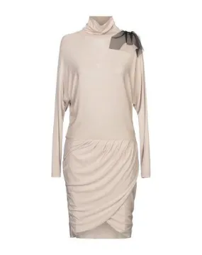 Elisabetta Franchi Women Knee-length dress Beige 12 UK