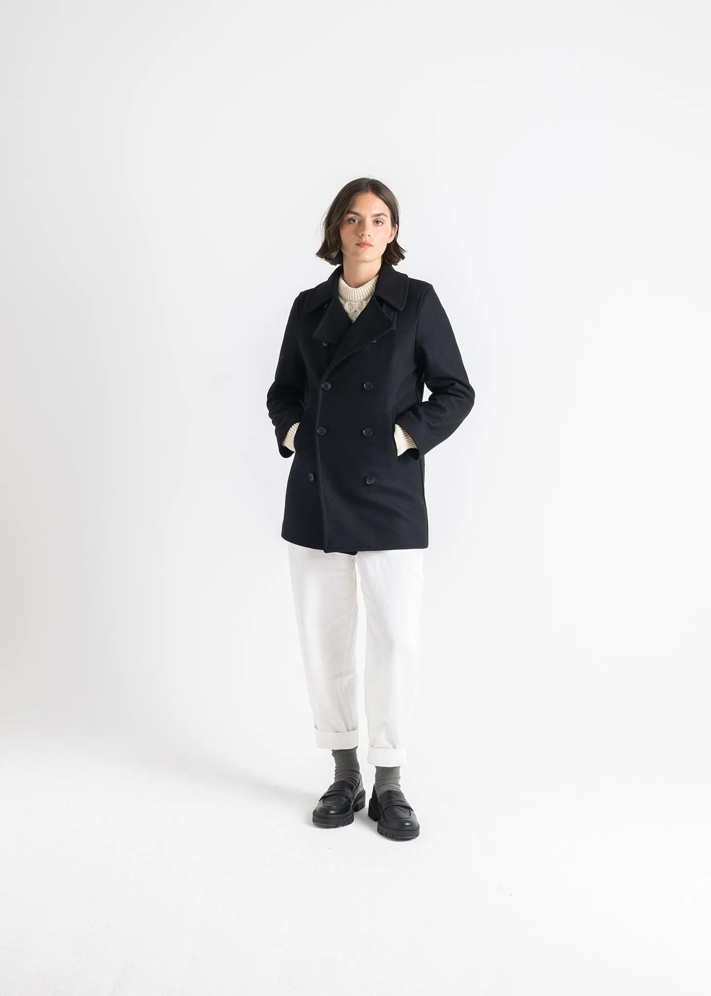 Ellen Peacoat Black