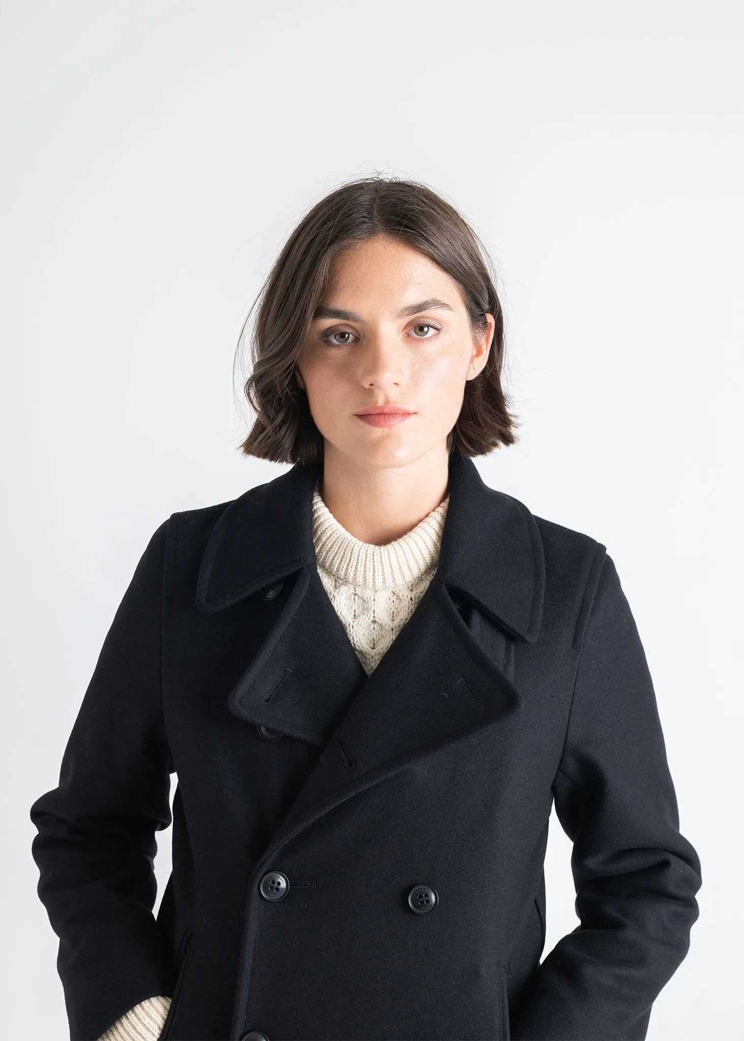 Ellen Peacoat Black