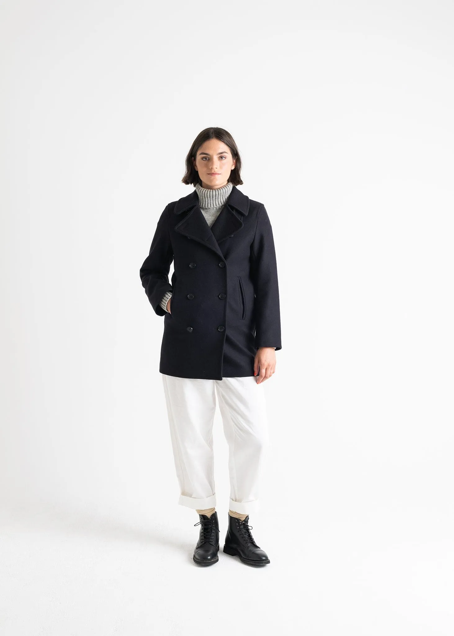 Ellen Peacoat Navy