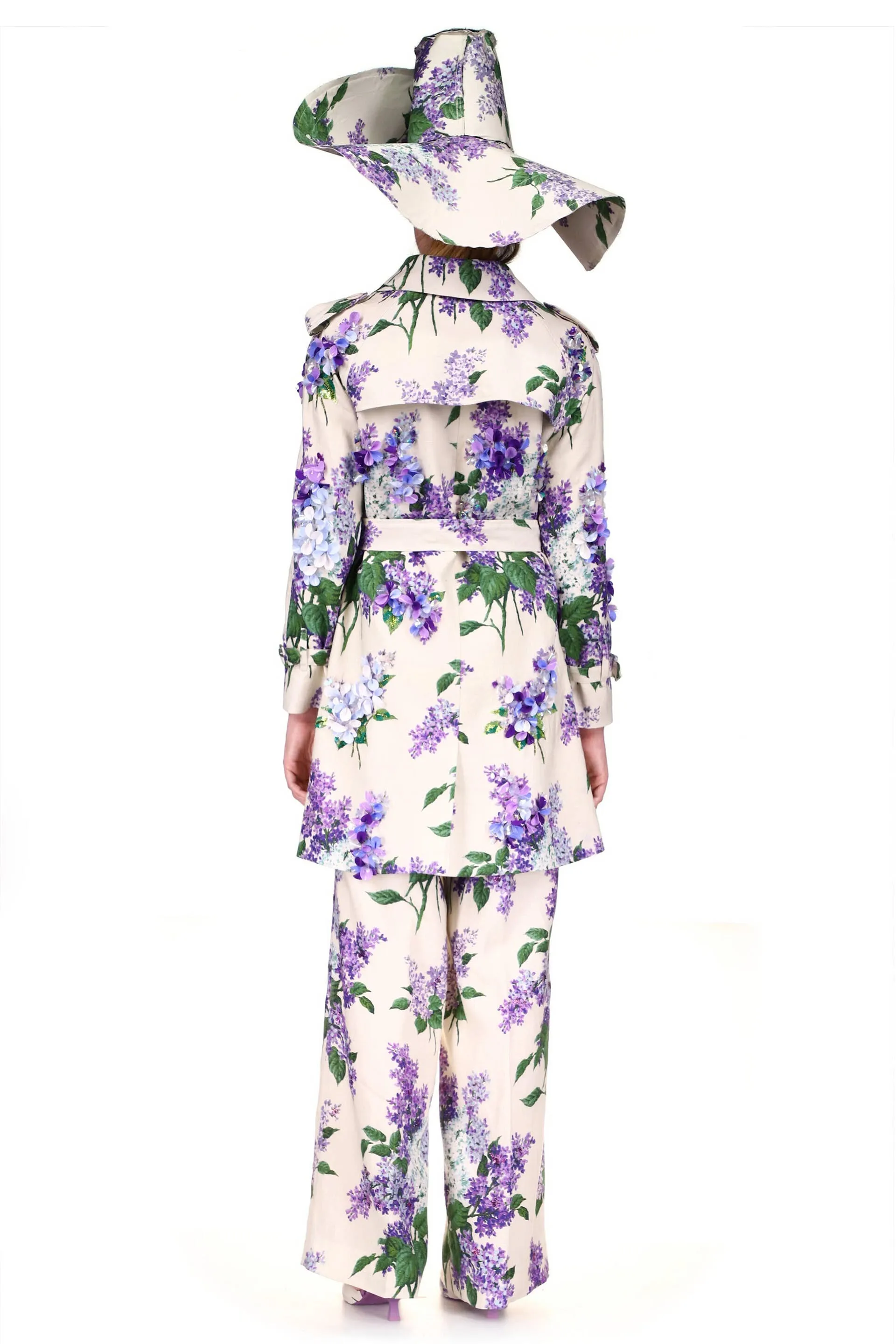 'EMBELLISHED LILAC GARDEN' WOMEN'S TRENCH